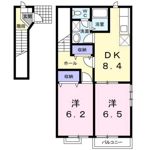 スカイヒルズＢの間取り