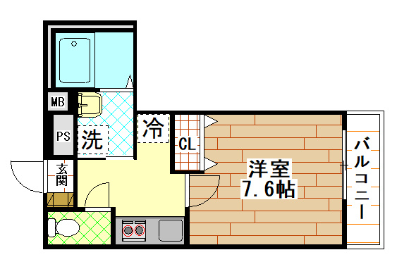 フジパレス俊徳道Ⅲ番館の間取り