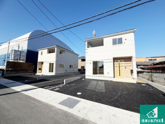 亀岡市千代川町小林　第3期　新築一戸建ての前面道路含む現地写真|車通りの少ない前面道路！お子様がいらっしゃるご家族でも安心！