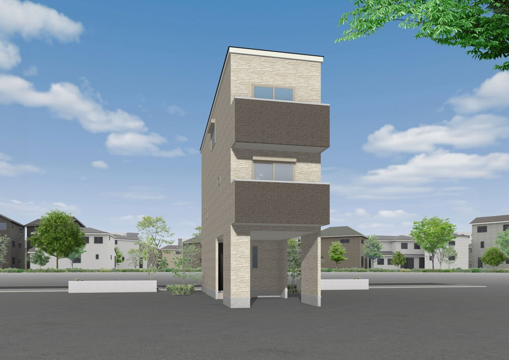 グレース　東成区神路の完成予想図|建物プラン例　建物価格　１６６０　万円、建物面積　106.92㎡