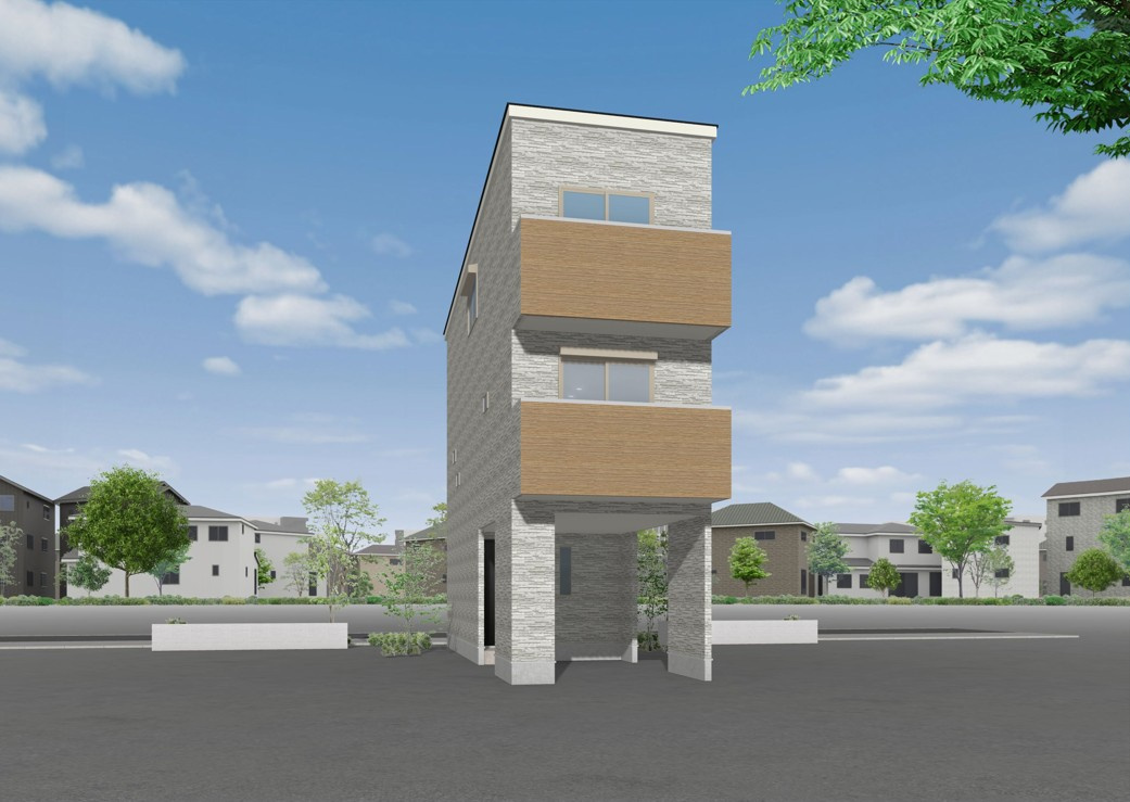 グレース　東成区神路の完成予想図|建物プラン例　建物価格　１６６０　万円、建物面積　106.92㎡