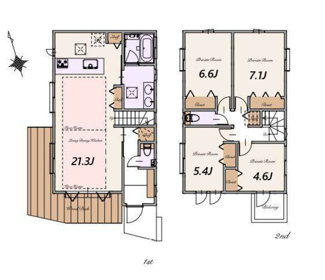 【間取り】 | 【現地内覧会】世田谷区喜多見5丁目　新築戸建　A号棟 9490万円