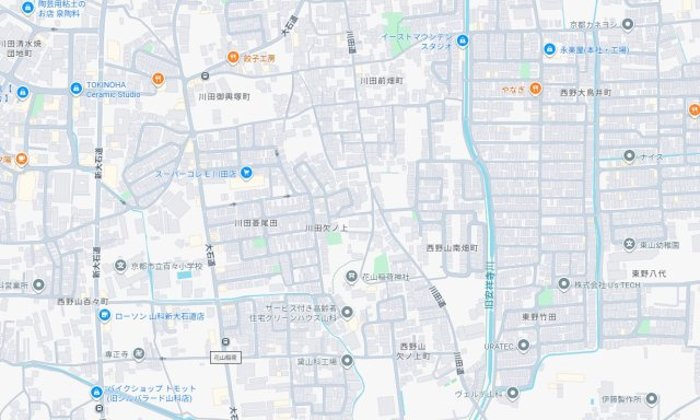 京都市山科区西野山中畑町　第1期　新築一戸建ての地図