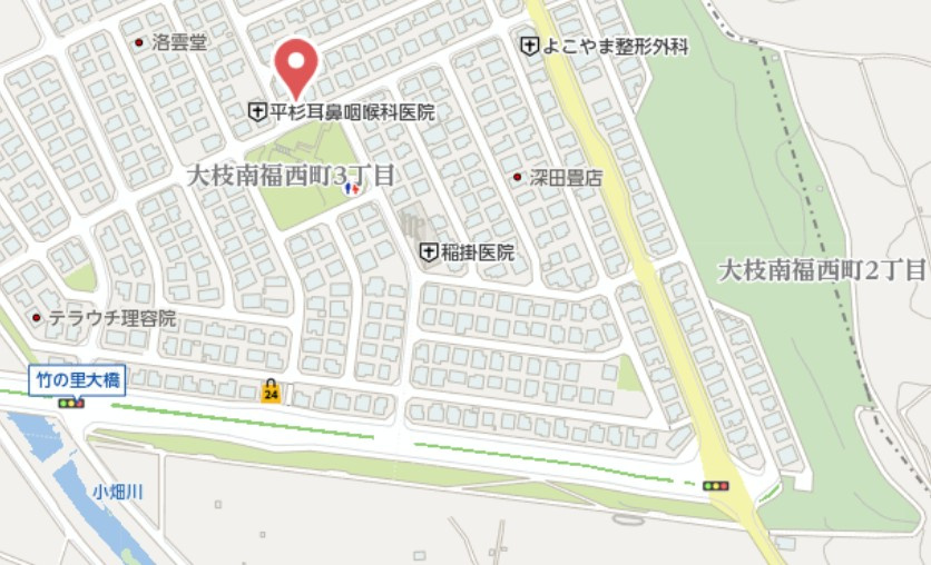 京都市西京区大枝南福西町3丁目　中古戸建の地図