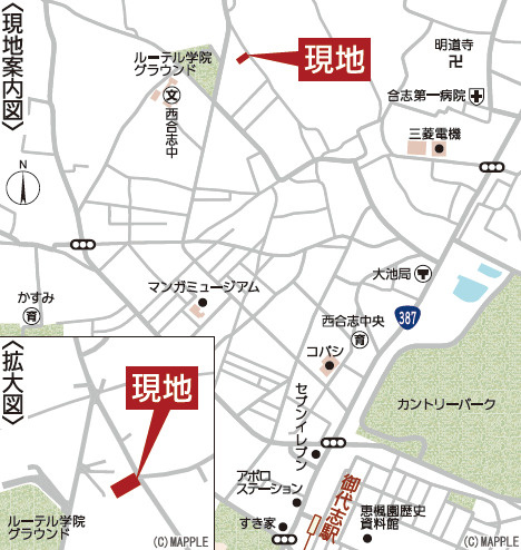 クレイドルガーデン／合志市野々島第１／２号棟の地図