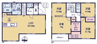 【間取り】 | 狭山市狭山台4丁目　新築分譲　西武新宿線『狭山市駅』徒歩27分　【狭山台小学区】