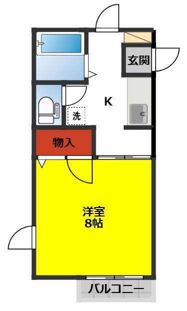 プリムヴェール館向Ａ棟の間取り
