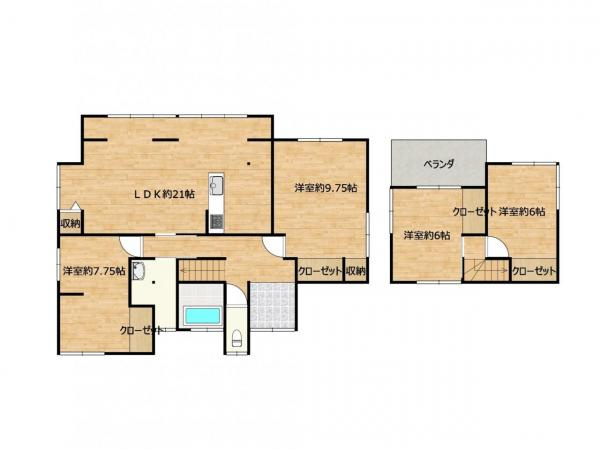 西条市北条664-4　中古住宅の間取り