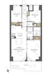【間取り】パレスヒルズ石名坂 