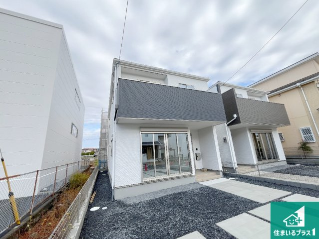 栗東市小柿　第2期　新築一戸建ての外観|安心の10年保証！外観を美しく保ち、雨水で汚れを落とします！気になることがありましたら、お気軽にお問い合わせください！