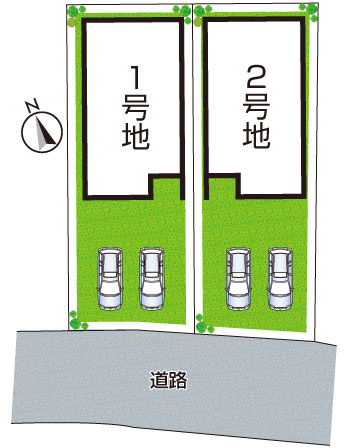 栗東市小柿　第2期　新築一戸建ての区画図|全２区画