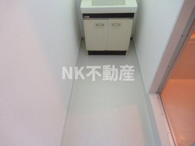【洗面所】 | 協栄ハイツⅡ（鴻池新田賃貸） | 脱衣スペースもあります
