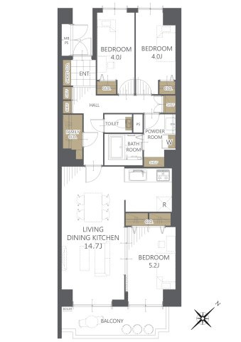 【間取り】パークサイド町田 