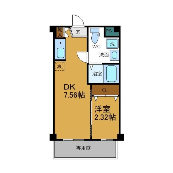 大阪市東成区中本２丁目の事務所の間取り
