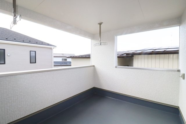 郡山市富田町大徳南第19　　　1号棟　　小山田小学校、郡山第6中学区のバルコニー