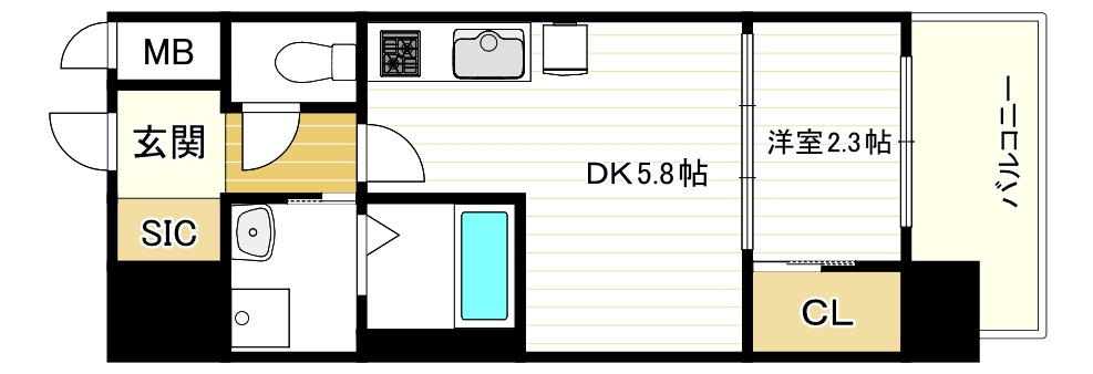 セレニテ南堀江エクラの間取り