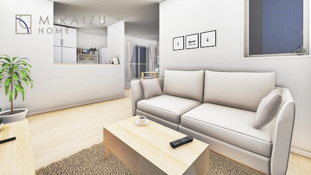 【完成予想図】 | プライバシー性と開放感を高める住環境。陽当たりの良い開かれたロケーションを活かし、心地よい暮らしをプランニング
