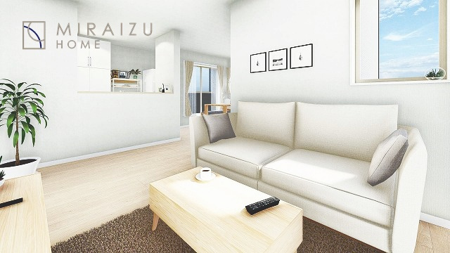 【完成予想図】 | プライバシー性と開放感を高める住環境。陽当たりの良い開かれたロケーションを活かし、心地よい暮らしをプランニング

