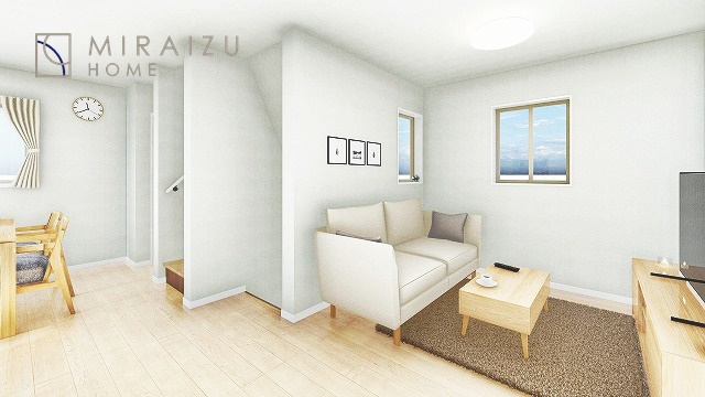 【完成予想図】 | 居心地の良さそうなリラックスできる空間。独立性のある建物ですので、ご自分の時間を大切にしたご家族様にぴったりです！
