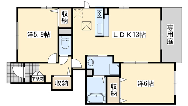 【間取り】 | メゾン　ド　プラリネ