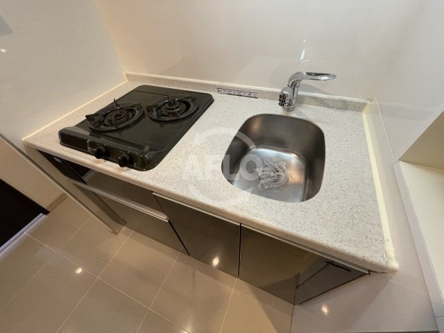 アーデン京町堀ウエストのキッチン|アーデン京町堀ウエスト　ガス２口システムキッチン