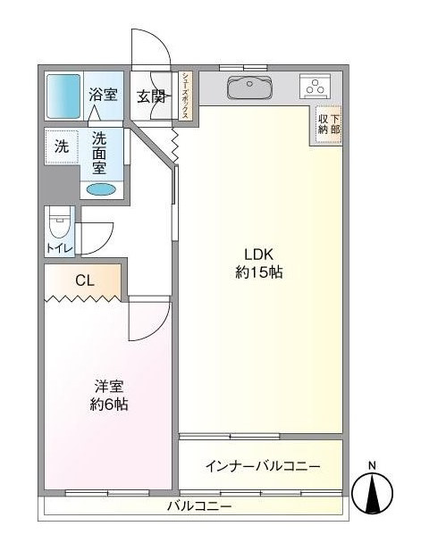 京橋第一コーポ　６階の間取り