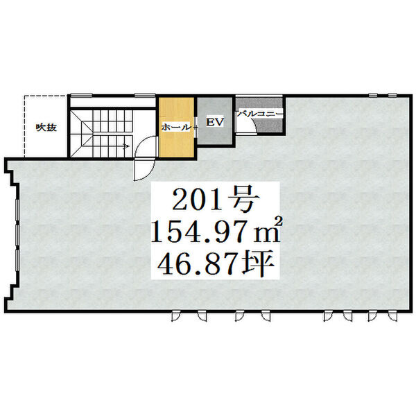大阪市西成区岸里東２丁目の店舗一部の間取り