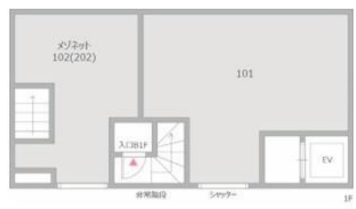 大阪市淀川区十三本町１丁目の店舗事務所の間取り