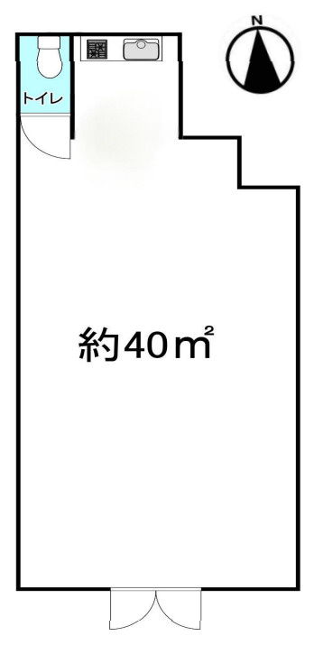 大阪市阿倍野区天王寺町南３丁目の店舗一部の間取り