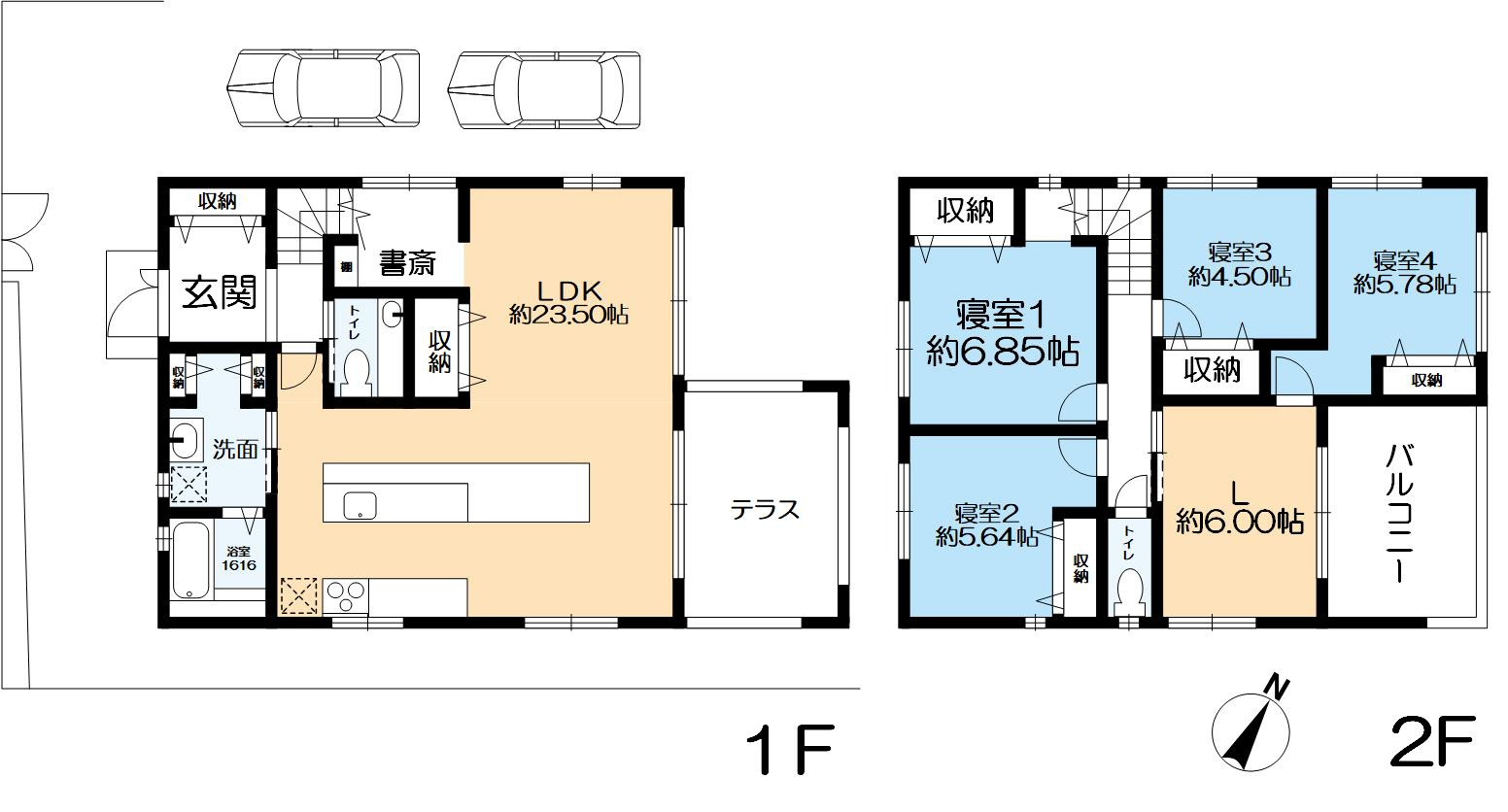渦森台4丁目新築戸建の間取り