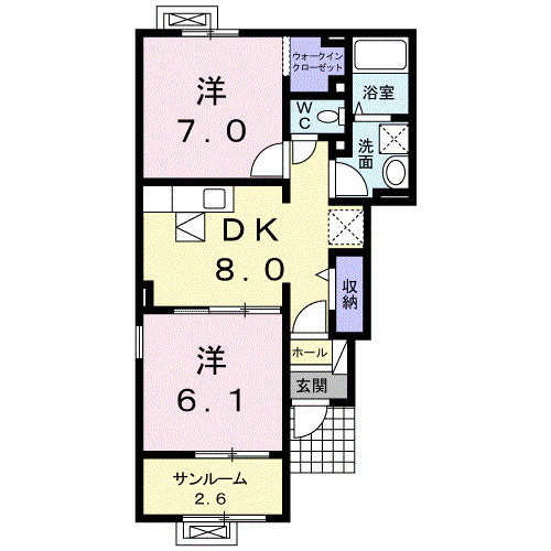 ラ・シンティランテⅡの間取り
