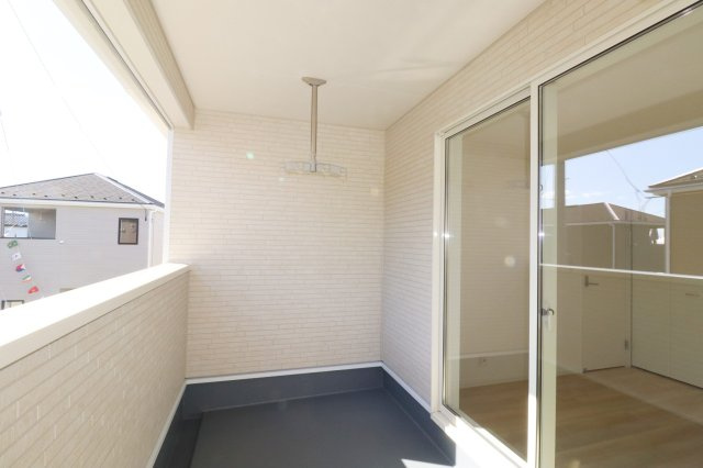 郡山市富田町大徳南第19　　　8号棟　　小山田小学校、郡山第6中学区のバルコニー