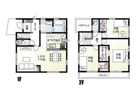 【間取り】 | 北本市中丸5丁目　新築戸建　全1棟　1号棟