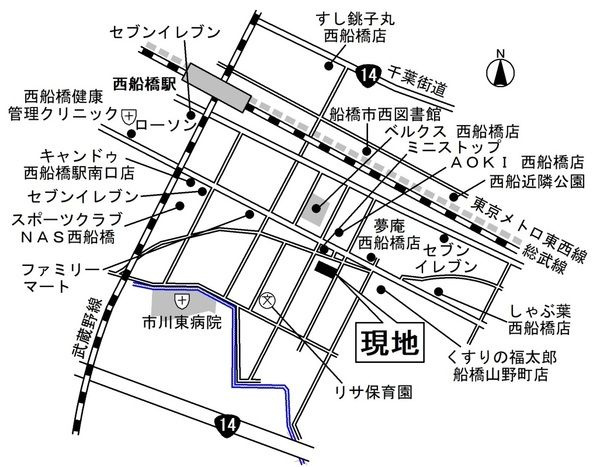 ハイライズ西船の地図