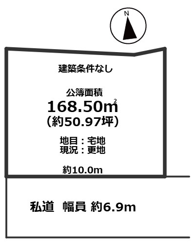 高島市新旭町新庄50坪売地の土地図