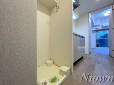【設備】 | プレサンス葵デュリス | 洗濯機置き場です