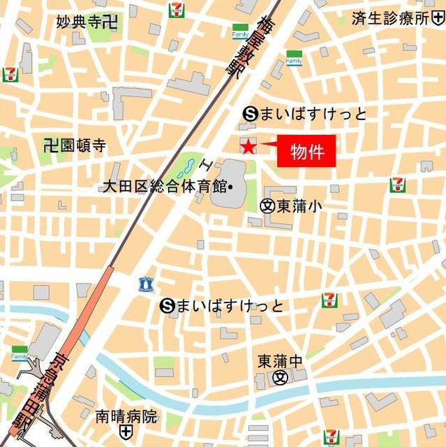 パークアクシス東蒲田 の地図