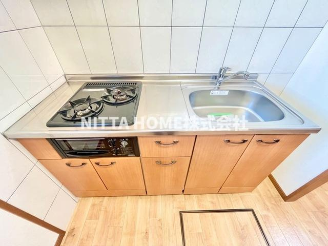 ベルメゾンのキッチン|２口コンロ付きです(^^)/
