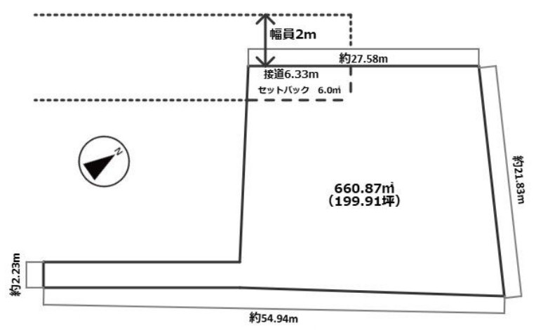 草津市木川町　売土地の土地図