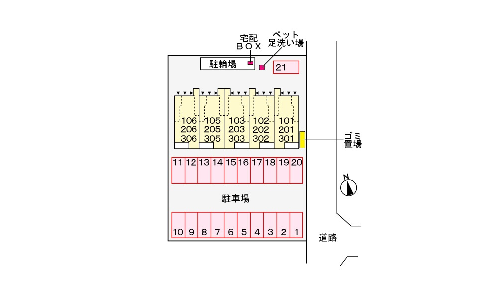ヒカルサ豊橋牟呂水神の区画図