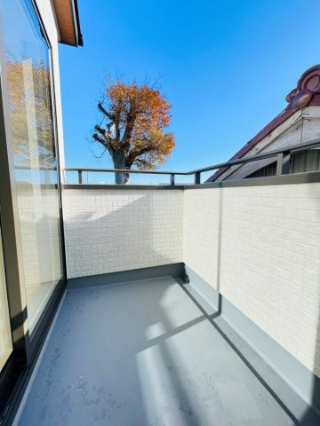 岡崎市美合町北屋敷　新築分譲住宅　全3棟　3号棟のバルコニー|日当たりの良いバルコニー。