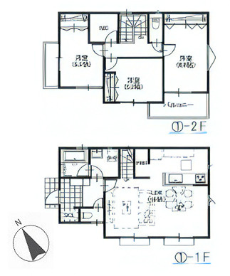 練馬区土支田1丁目　フリープラン　6家族様限定の参考プラン|1号地　3LDK+SIC+WIC+パントリー+カースペース　敷地面積 110.01ｍ2　建物面積 90.72ｍ2