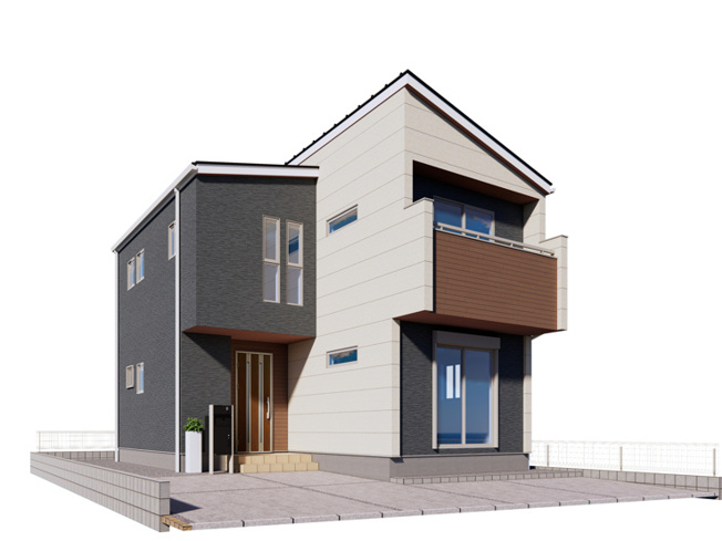 【外観パース】 | 北本市本宿3丁目　新築戸建　全2棟　2号棟 | 2号棟