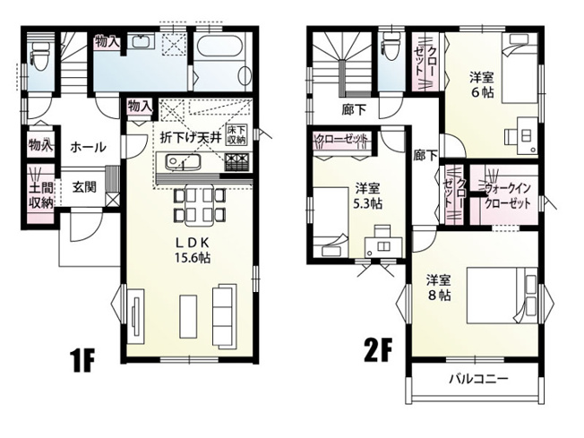 【間取り】 | 北本市本宿3丁目　新築戸建　全2棟　2号棟