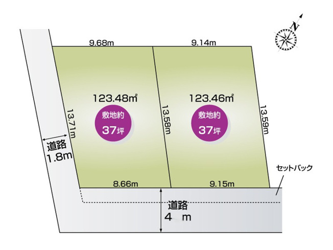 【区画図】 | 北本市本宿3丁目　新築戸建　全2棟　2号棟