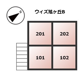 【区画図】 | ウィズ旭ヶ丘Ｂ