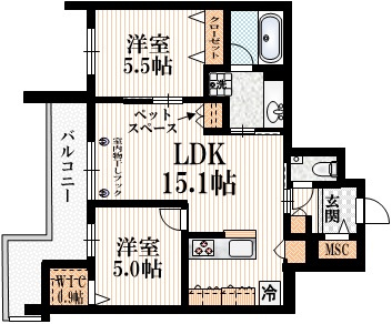Ｌ’ｓ　Ｐｌｕｓ　豊玉南の間取り|★振分タイプの使いやすい間取り★