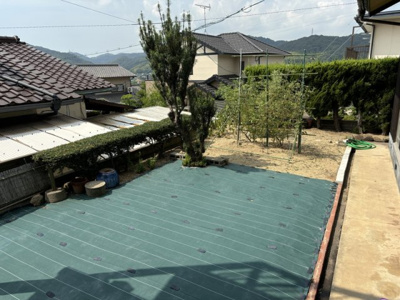 【庭】 | 【インスペクション実施済】中古一戸建　玉島柏台2丁目　8DK | 南側にプライベートな庭スペースあり。