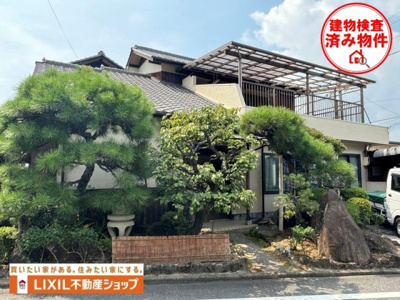 【外観】 | 【インスペクション実施済】中古一戸建　玉島柏台2丁目　8DK | 木造瓦葺２階建ての中古戸建。