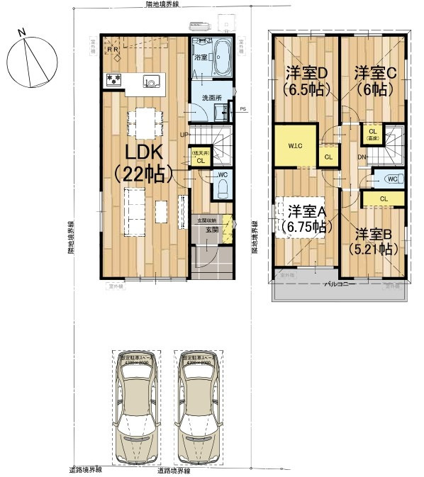栗東市小柿2丁目1号棟　新築戸建て